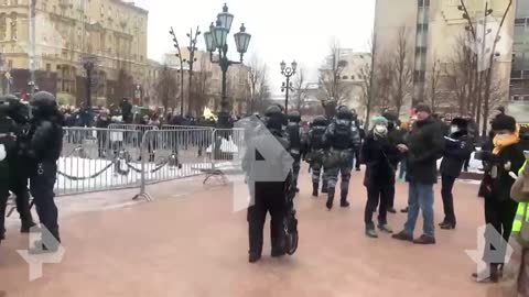 OMON arrived at Pushkinskaya Square in Moscow