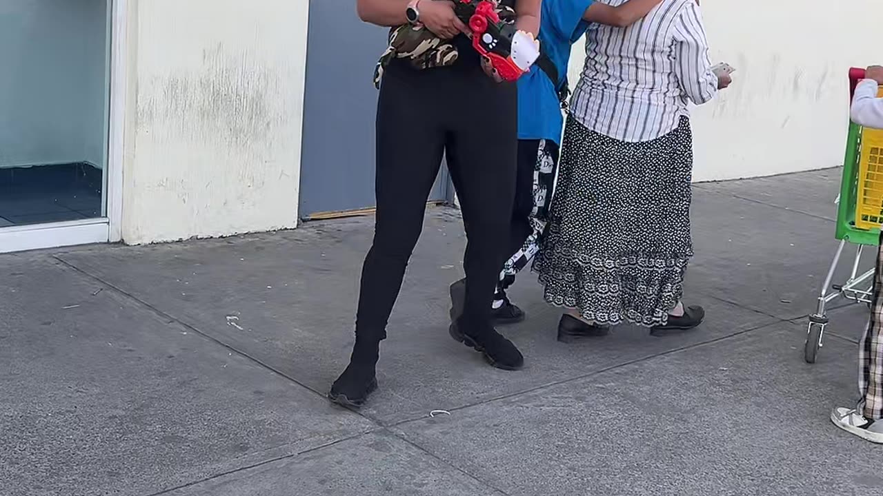Guarding Grandma With Toy Guns