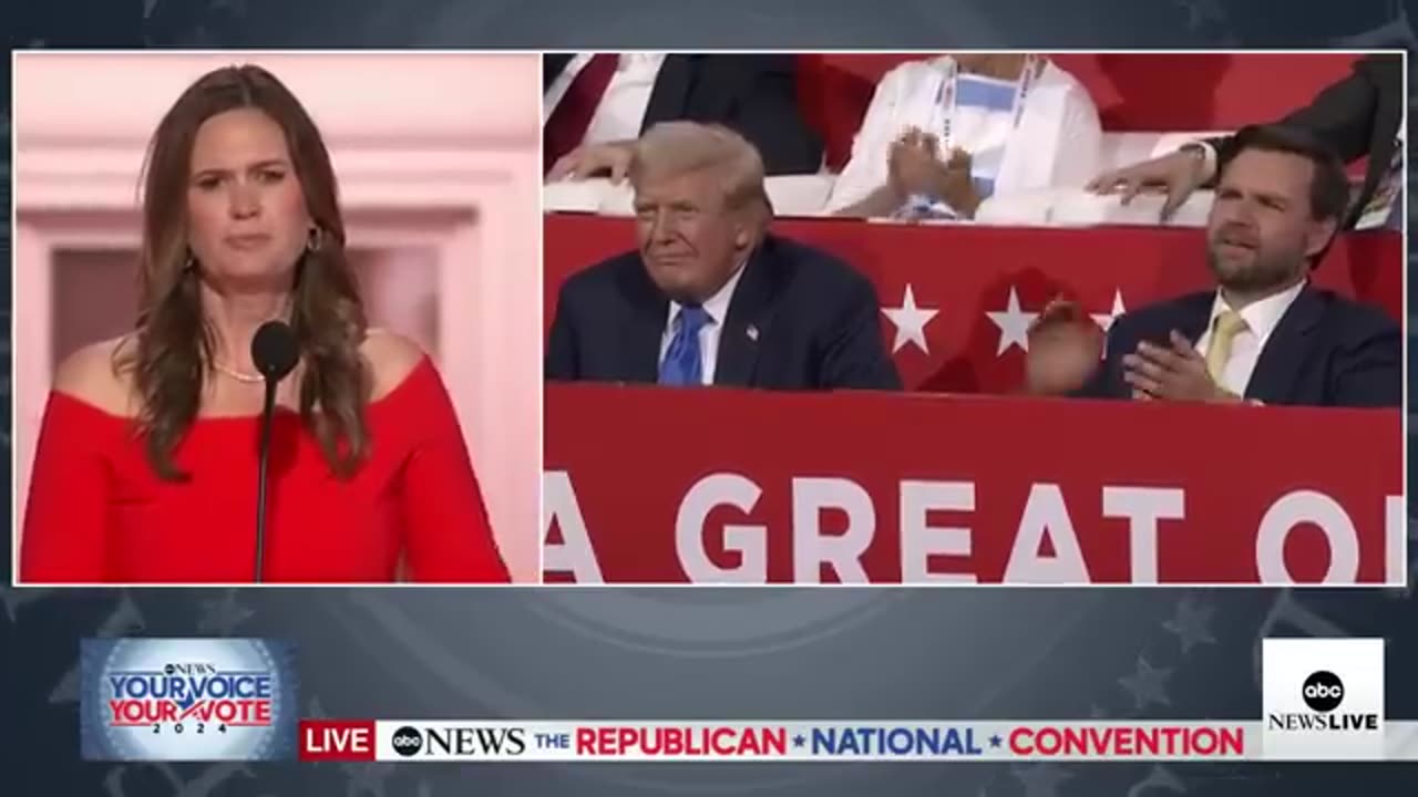 Gov. Sarah Huckabee Sanders at RNC- 'God Almighty' saved Trump ABC News