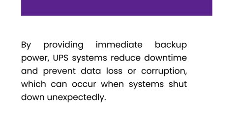 Key Benefits of Uninterruptible Power Supply