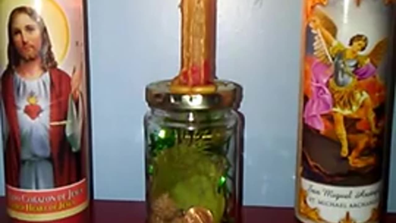 Feeding my prosperity spell on my mini altar