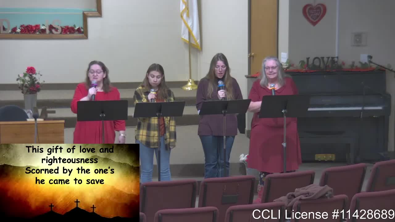 Moose Creek Baptist Church sings “In Christ Alone“ During Service 2-13-2022