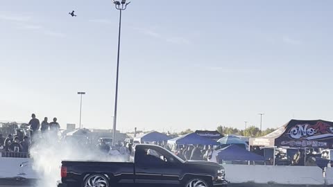 Black Single Cab Chevy doing some donuts at LANCASTER, CA! #shorts