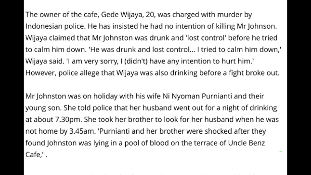 Perth Father Troy Johnston Brutally Bashed To Death In Bali After Drunken Argument With Cafe Owner