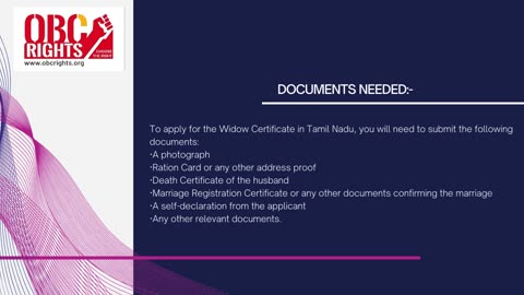 What is the Procedure to Apply For a Widow Certificate