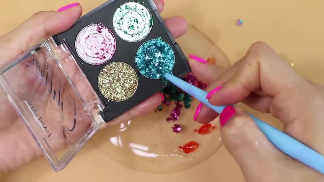 Slime Coloring Compilation wit Lip Make-up★ASMR★Most Satisfying Slime Video!