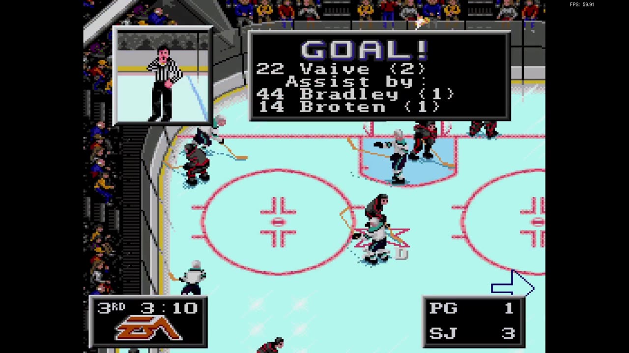 NHL '94 Franchise Mode 1991 Regular Season G41 - Hockee (PG) at Len the Lengend (SJ)