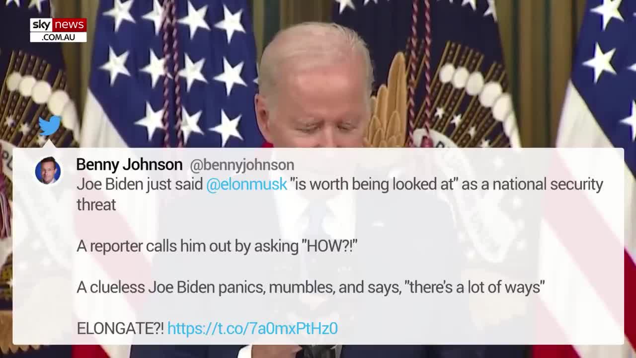 Clueless' Joe Biden 'panics' after Elon Musk question