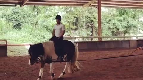 First time trying horse riding at omega club