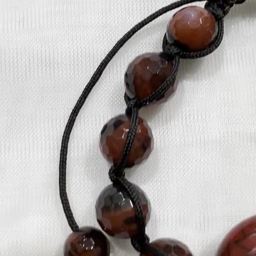 Handmade + Knotting Unique 4.5”~9” Adjustable Bracelet with Agate, Tibetan Beads