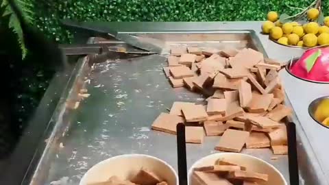 ASMR - Street ice Cream rolls _ How To Make an Ice Cream __ Chinese Food