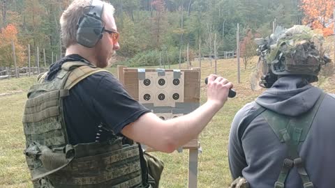 D-7 doing drills at the range.