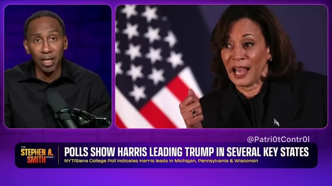 Stephen A. Smith BLASTS Kamala Harris for Avoiding the press