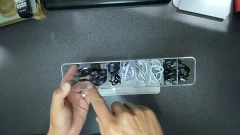 Charger Cable Cord Storage Organizer Review, So nice having my cables all organized and in one place