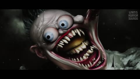 Freaky scary clown laughing. Great for Halloween
