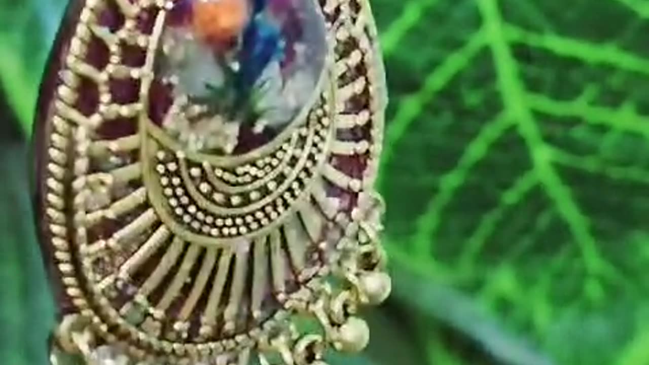 handmade beautiful jhumkas with resin