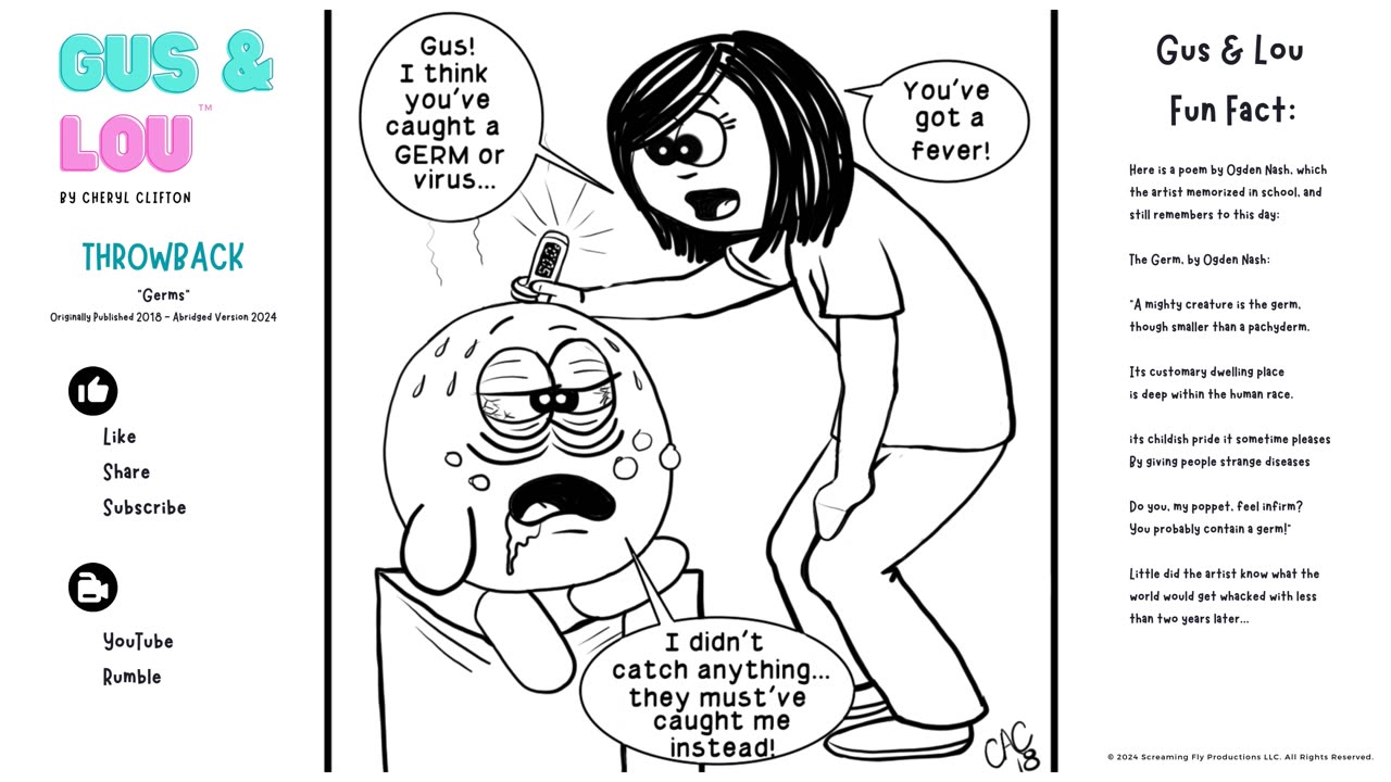 Funny Comics: Gus and Lou: THROWBACK: GERMS