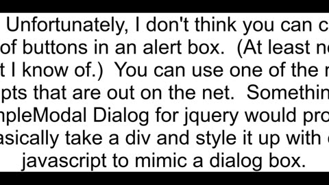 JavaScript alert with 3 buttons