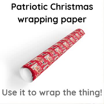 Custom Patriotic Christmas Wrapping Paper