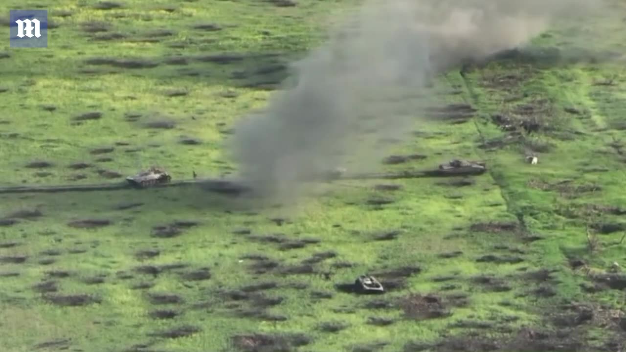 Ukraine stops Russia tank attack with artillery in footage from counterattack in Donetsk