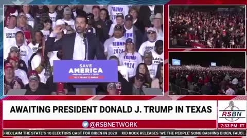 Don Jr. Full Speech at Trump Rally in Conroe, Texas (1/29/2022)