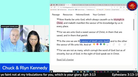 Aug.28, 2024 Book of Ephesians 3:13-15 ...faint not.. tribulations.. Day 20 - Pastor Chuck Kennedy
