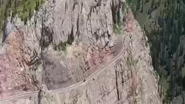 A highway on a cliff