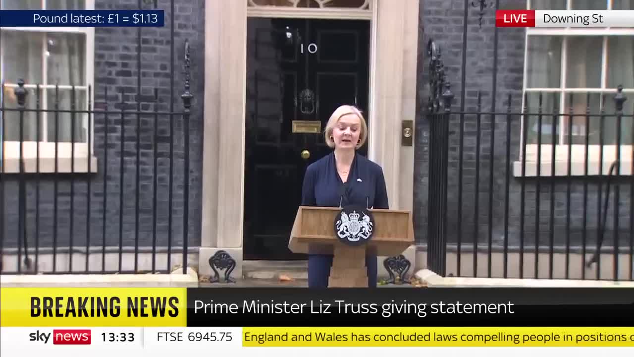 Liz Truss resigns as Prime Minister - full statement