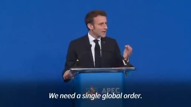 French President Emmanuel Macron: "We Need a Single Global Order"
