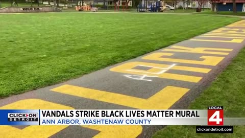 Black Lives Matter mural vandalized twice in same week in Ann Arbor MI