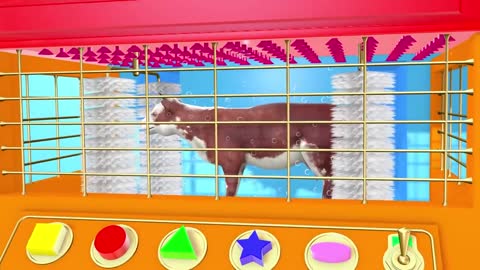 Fun Cow for Kids | Shapes | Animals Cow for Children-2