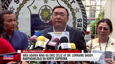 Mga asawa nina Ka Eric Celiz at Dr. Lorraine Badoy, nagpasaklolo sa Korte Suprema