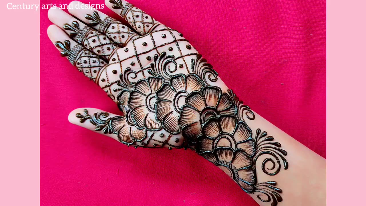 Very beautiful & simple mehndi design - shaded mehndi design - mehndi ka design - Mehndi design.
