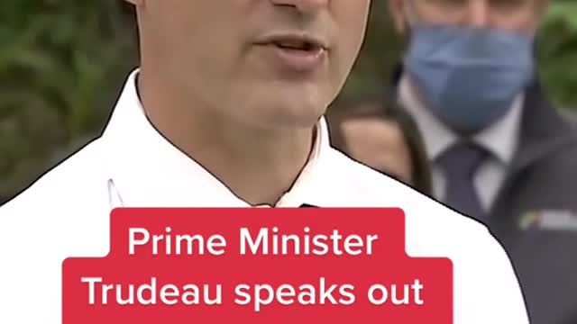 Prime Minister Trudeau condemns planned anti-vaccine protests outside Canadian hospitals.