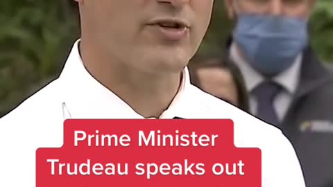 Prime Minister Trudeau condemns planned anti-vaccine protests outside Canadian hospitals.