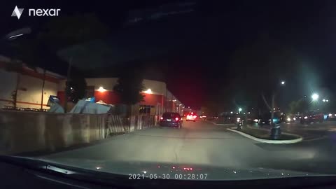 Scion Driver Takes Out a Fence Making a Turn
