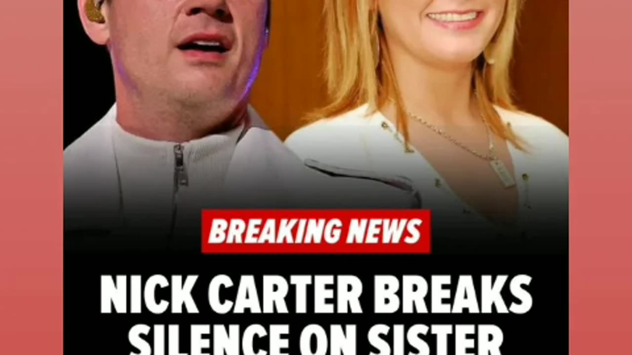 Nick carter broke his slince over his deaths of his sister 01/7/24