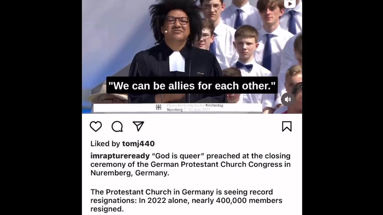 German Protestant church Congress mocking God