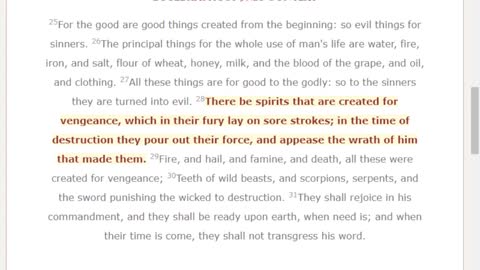 I will appoint over them four kinds! (Jer 15:3)(Sirach 39:28-31)