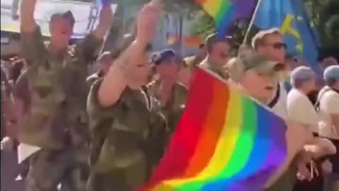 Swedish military personnel hold pride parade, sing ‘Highway to Hell’