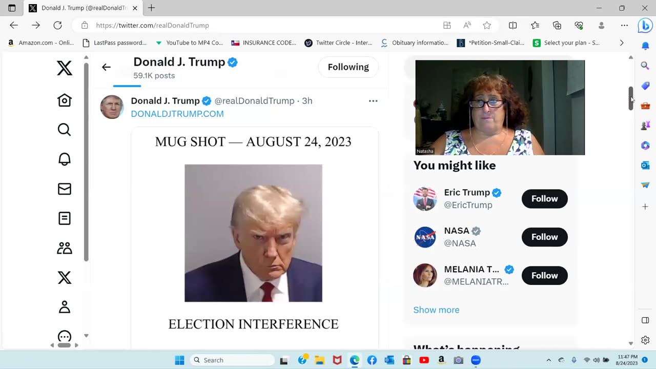 Trump's Savage Mugshot Was His First Tweet !!!!!!!!