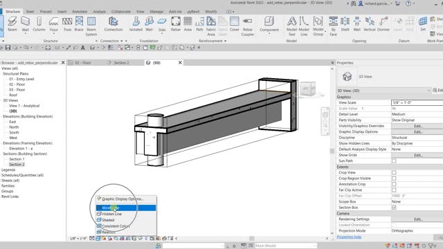 REVIT STRUCTURE 2022 LESSON 25 - HOW TO ADD REBAR PERPENDICULAR TO COVER