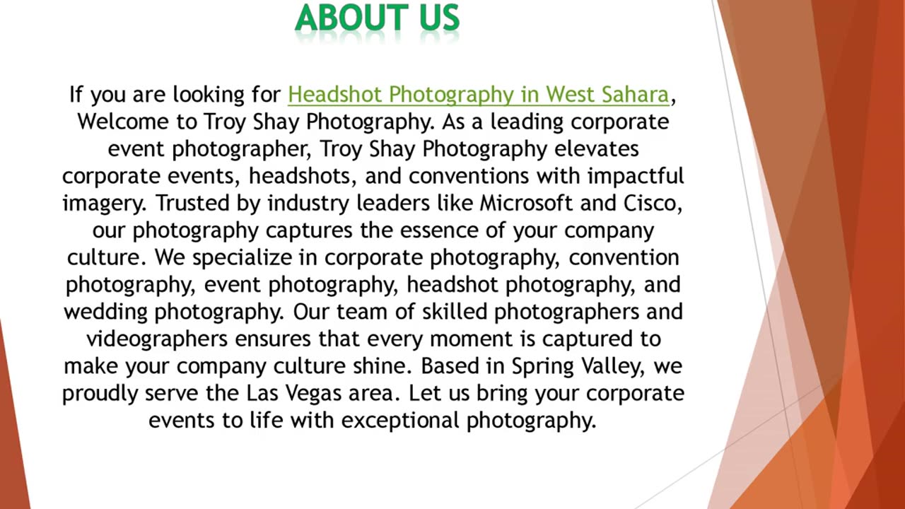 If you are looking for Headshot Photography in West Sahara