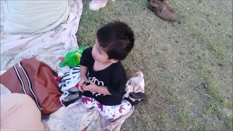 My Little Cute Siblings Outdoor BBQ Party at Zoo ISlamabad
