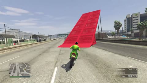 Sweet backflip over gas station on a dirt bike — GTA 5