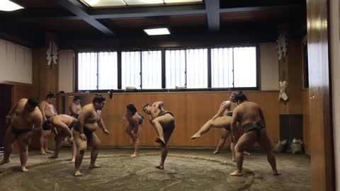 Sumo Training at Ryogoku in Tokyo, Japan