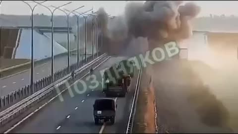 The moment of an air strike on the Wagner PMC convoy on the M-4 highway this morning