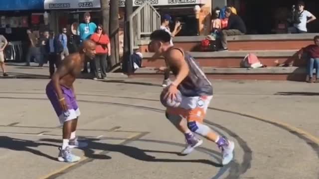 Real street basketball Trick!