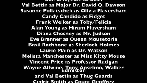 Squire Flicker's Adventures of The Great Mouse Detective Ending Credits