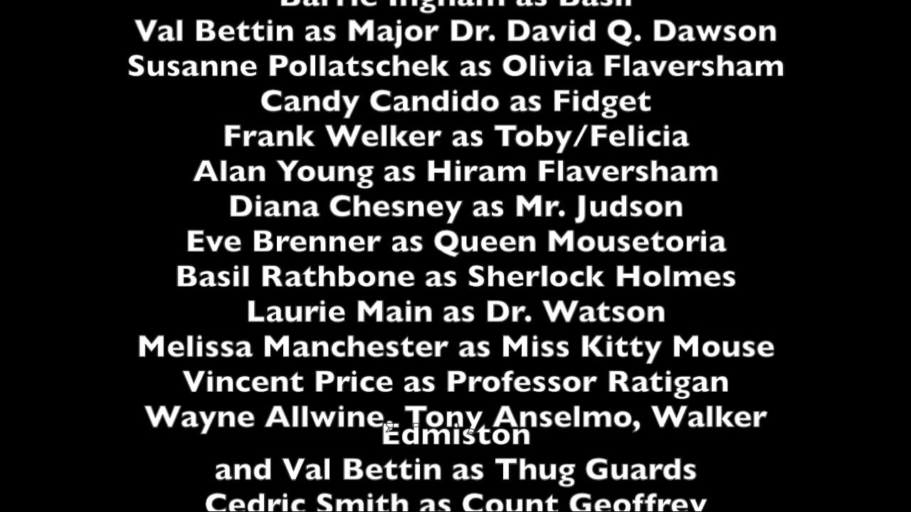 Squire Flicker's Adventures of The Great Mouse Detective Ending Credits
